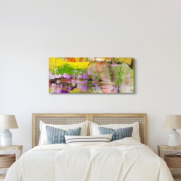 Slika apstrakcije - slikanje (120x50 cm)