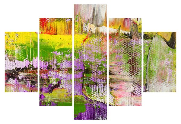 Slika apstrakcije - slikanje (150x105 cm)