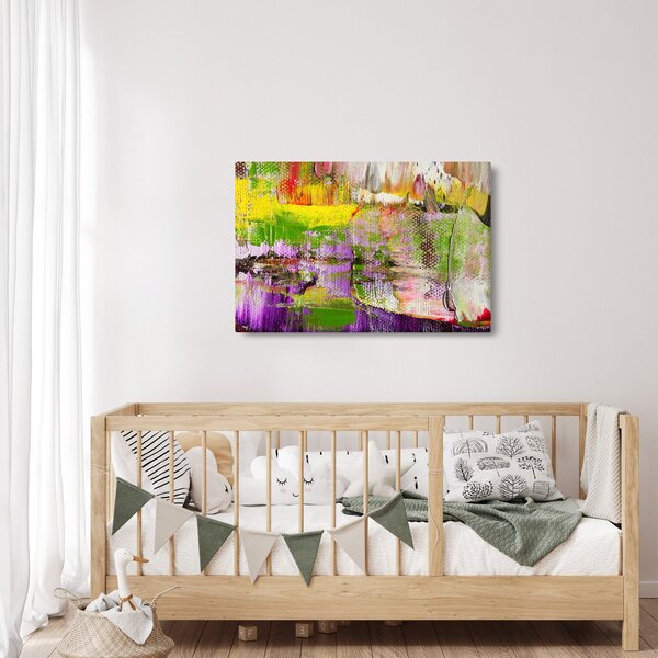Slika apstrakcije - slikanje (90x60 cm)