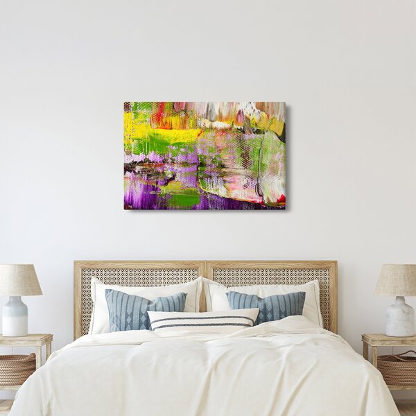 Slika apstrakcije - slikanje (90x60 cm)