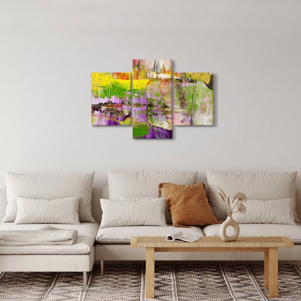 Slika apstrakcije - slikanje (90x60 cm)