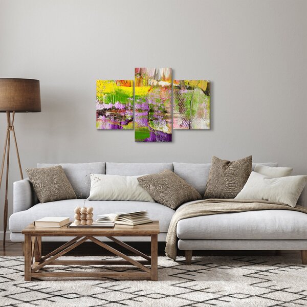 Slika apstrakcije - slikanje (90x60 cm)