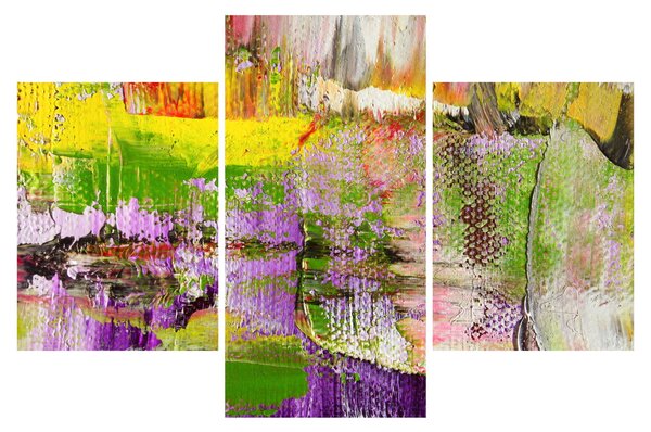 Slika apstrakcije - slikanje (90x60 cm)