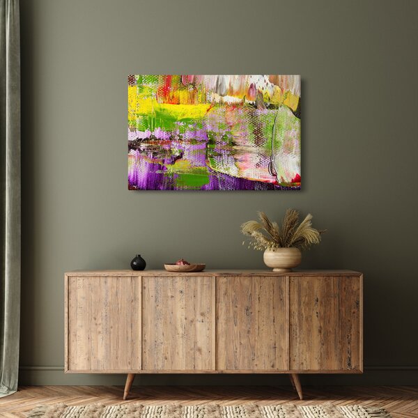 Slika apstrakcije - slikanje (90x60 cm)
