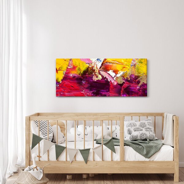 Slika apstrakcije - slikanje (120x50 cm)