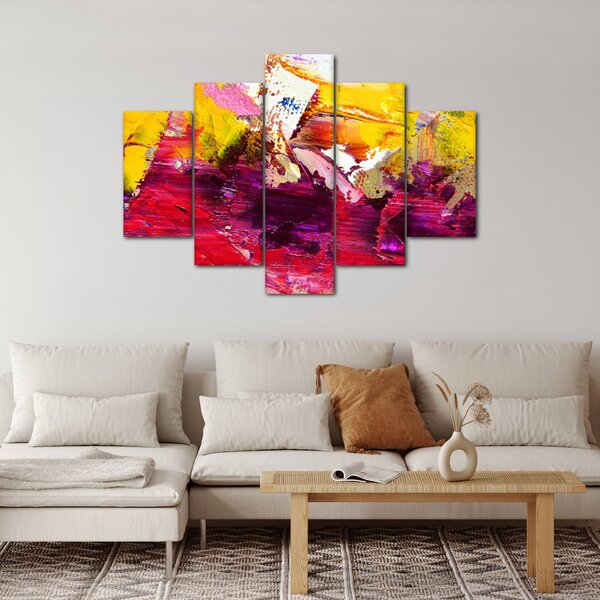 Slika apstrakcije - slikanje (150x105 cm)