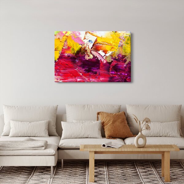 Slika apstrakcije - slikanje (90x60 cm)