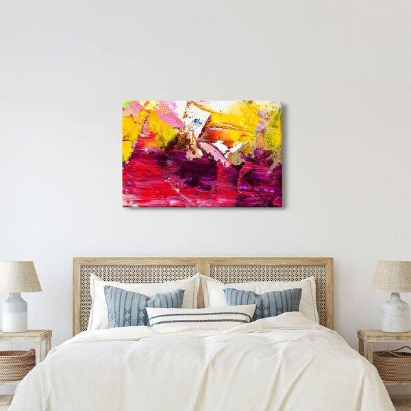 Slika apstrakcije - slikanje (90x60 cm)