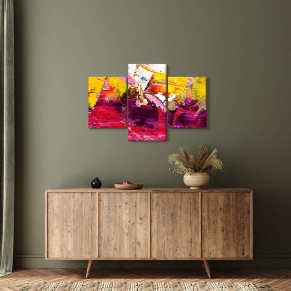 Slika apstrakcije - slikanje (90x60 cm)