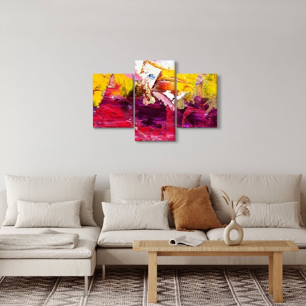 Slika apstrakcije - slikanje (90x60 cm)