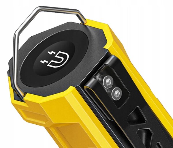 3 u 1 cob led baterija. magnetska radionička lampa powerbank usb lcd kuka žuta