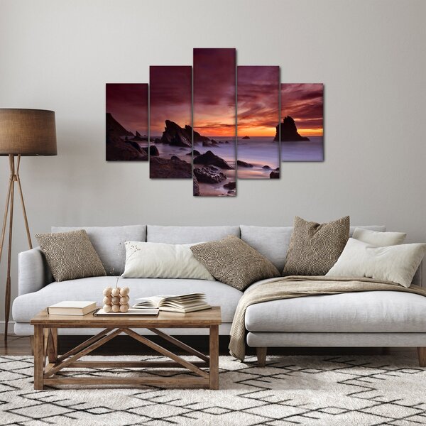 Slika zalaska sunca na obali (150x105 cm)