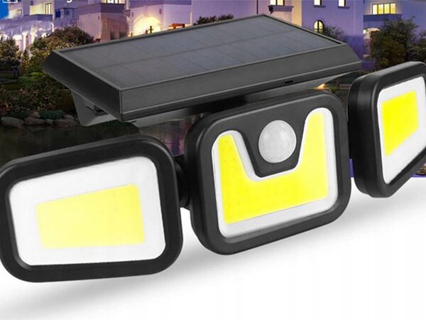100 led cob solarna zidna svjetiljka sa senzorom pokreta 2400 mah ip67 daljinskim upravljačem