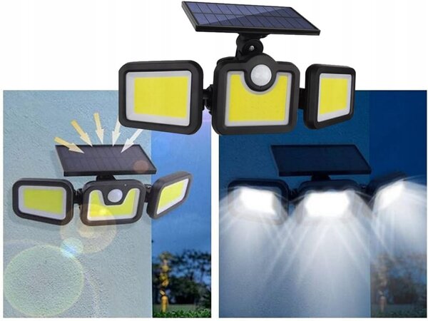 100 led cob solarna zidna svjetiljka sa senzorom pokreta 2400 mah ip67 daljinskim upravljačem