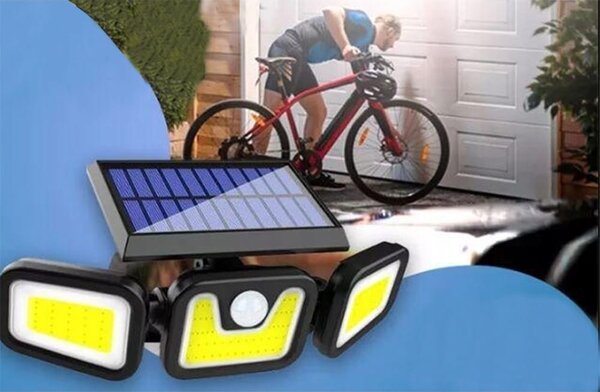 100 led cob solarna zidna svjetiljka sa senzorom pokreta 2400 mah ip67 daljinskim upravljačem