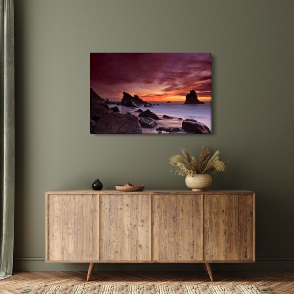 Slika zalaska sunca na obali (90x60 cm)
