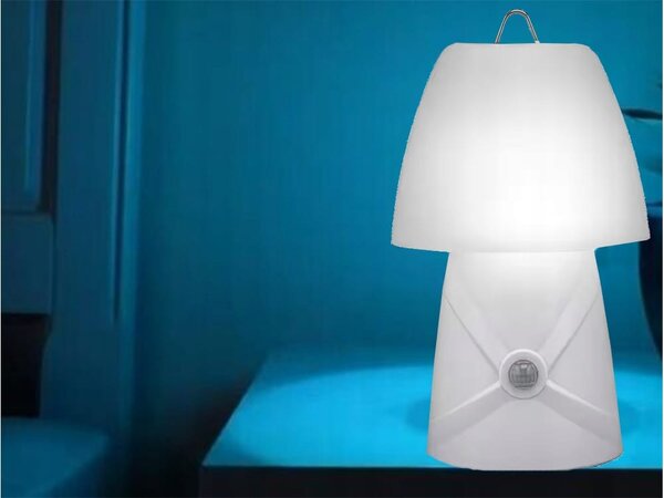 Led rgb baterija. noćna stolna ručna lampa sa senzorom pokreta usb bijela