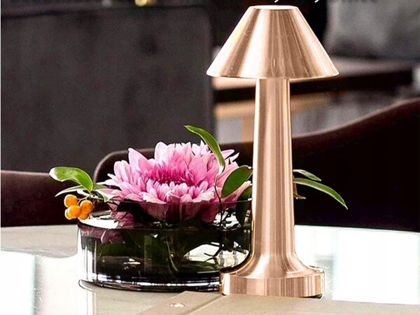 Ledena metalna baterija. 1500mah osjetljiva na dodir stolna lampa USB 3 boje osvjetljenja bakar