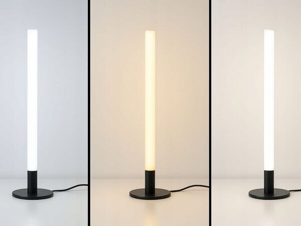 Led vertikalna stolna lampa 3 boje svjetla usb 40cm crna