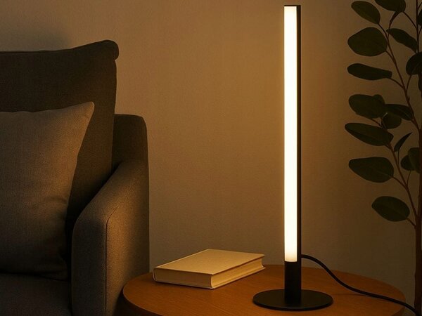 Led okomita stolna lampa 3 svjetla usb 40cm 120° crna