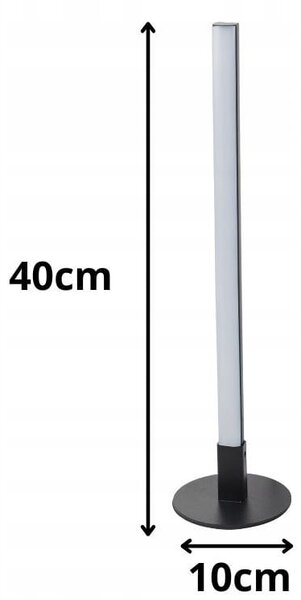 Led okomita stolna lampa 3 svjetla usb 40cm 120° crna