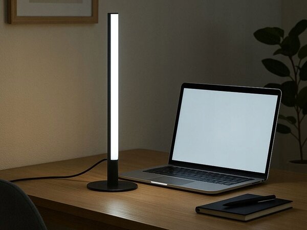 Led okomita stolna lampa 3 svjetla usb 40cm 120° crna