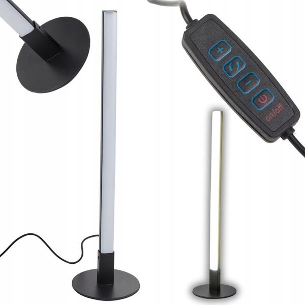 Led okomita stolna lampa 3 svjetla usb 40cm 120° crna