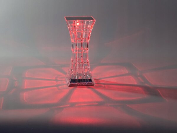 Led rgb baterija. stolna kristalna lampa usb daljinski pravokutni