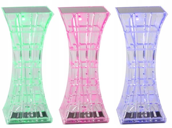 Led rgb baterija. stolna kristalna lampa usb daljinski pravokutni