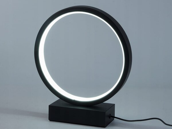 Led okrugla stolna lampa 3 boje svjetla usb 23cm crna