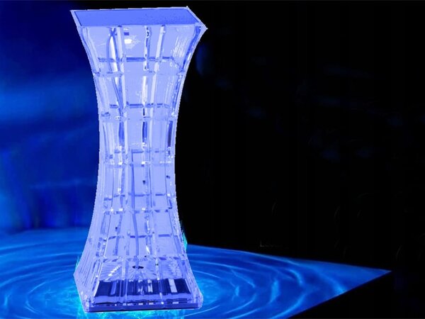 Led rgb baterija. stolna kristalna lampa usb daljinski pravokutni