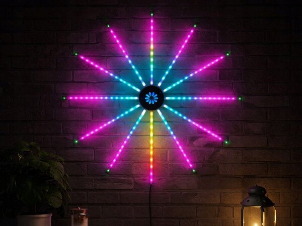 Usb led rgb pametna samoljepljiva vatrometna zidna svjetiljka app daljinski 111cm