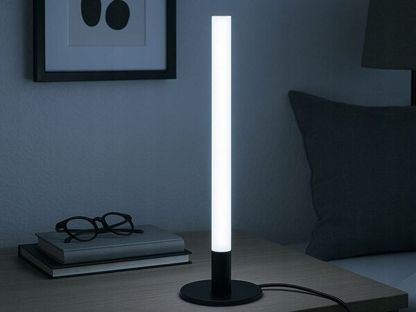 Led vertikalna stolna lampa 3 boje svjetla usb 40cm crna