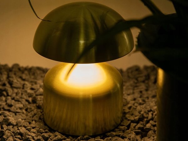 Ledena metalna baterija. dodirna stolna lampa usb spužva srebrna ili zlatna