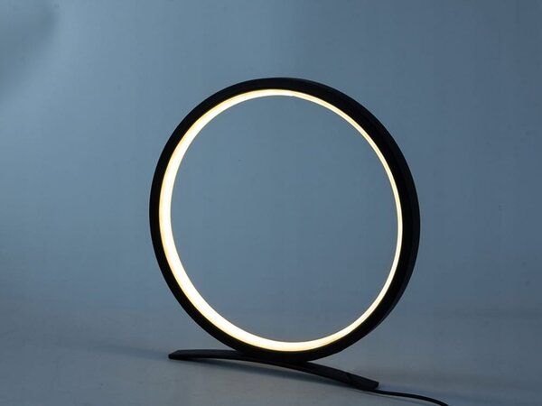 Led okrugla stolna lampa 3 boje svjetla usb 26cm crna