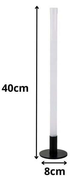Led vertikalna stolna lampa 3 boje svjetla usb 40cm crna