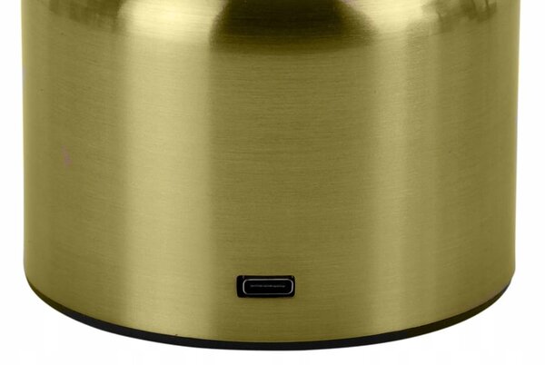 Ledena metalna baterija. dodirna stolna lampa usb spužva srebrna ili zlatna