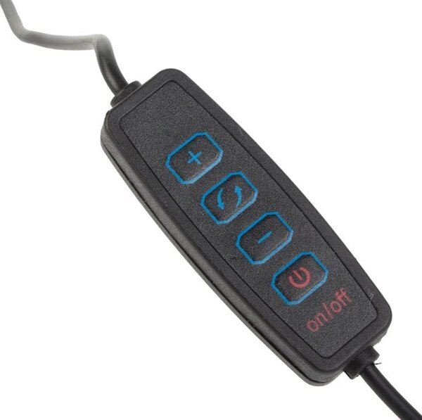 Led vertikalna stolna lampa 3 boje svjetla usb 40cm crna