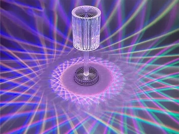 Led rgb baterija. stolna kristalna lampa usb daljinski