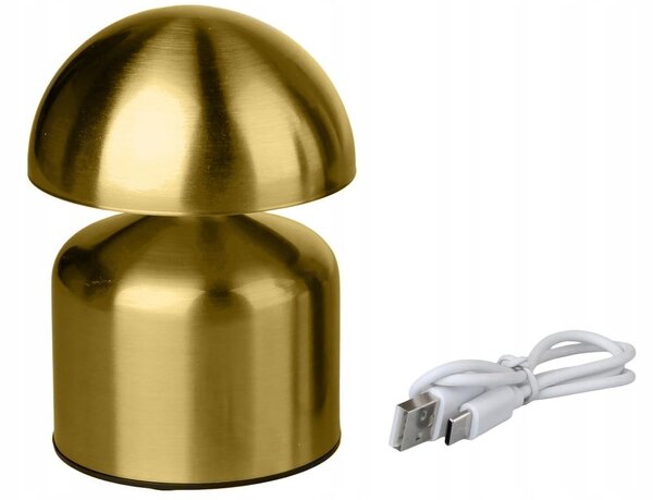 Ledena metalna baterija. dodirna stolna lampa usb spužva srebrna ili zlatna