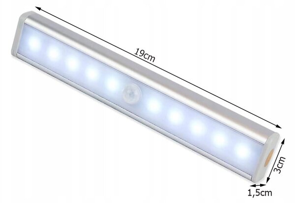 Led samoljepljiva lampa sa senzorom pokreta magnetska 19cm