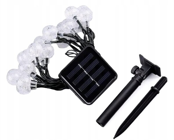 Led rgb 20 vanjski solarni ukrasni vijenac 8 funkcija