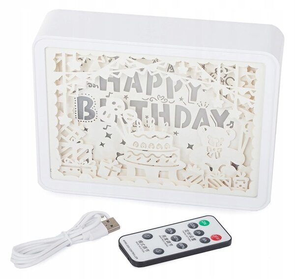 Usb led rgb 3d ukrasna lampa 20cm daljinski