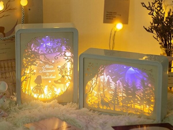 Usb led rgb 3d ukrasna lampa 20cm daljinski
