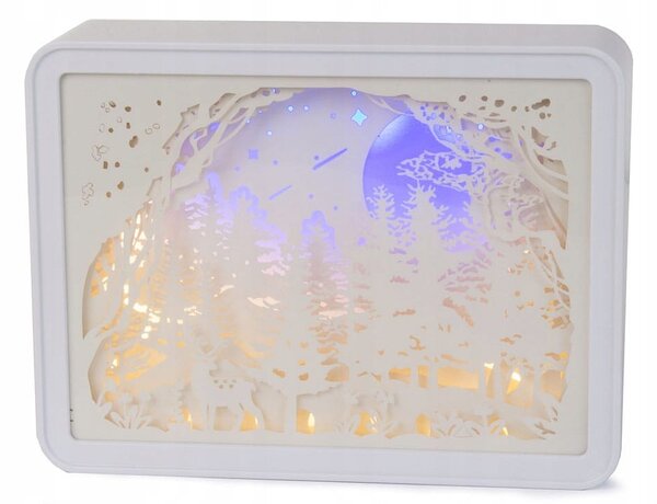 Usb led rgb 3d ukrasna lampa 20cm daljinski