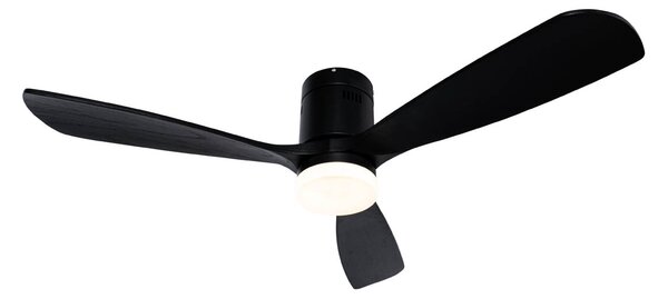 Stropni ventilator crni 132 cm uklj. LED s mogućnošću prigušivanja s daljinskim upravljačem - Sofia