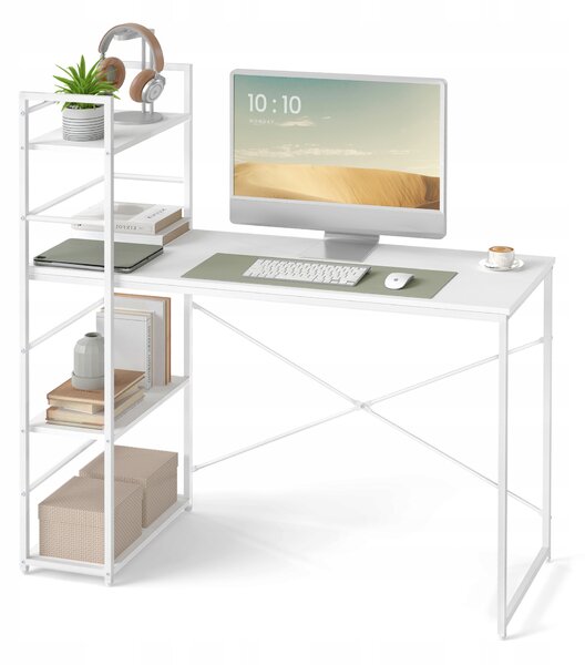 Pisaći stol MAX 4.0 s policom 120x44 cm, bijeli