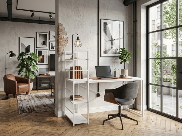 Pisaći stol MAX 4.0 s policom 120x44 cm, bijeli