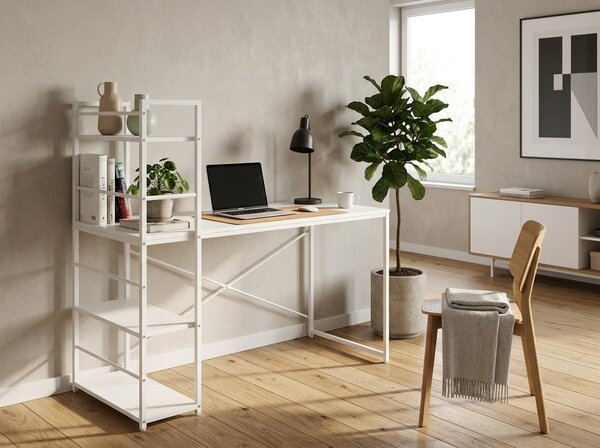 Pisaći stol MAX 4.0 s policom 120x44 cm, bijeli