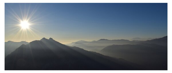 Slika - Iznad planinskih vrhova (120x50 cm)